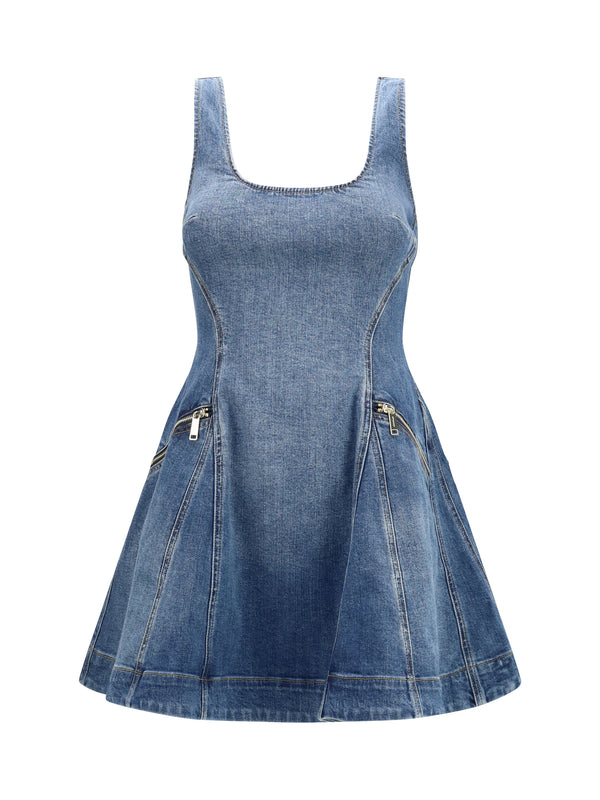 Self-Portrait 99% Cotton dress in blue