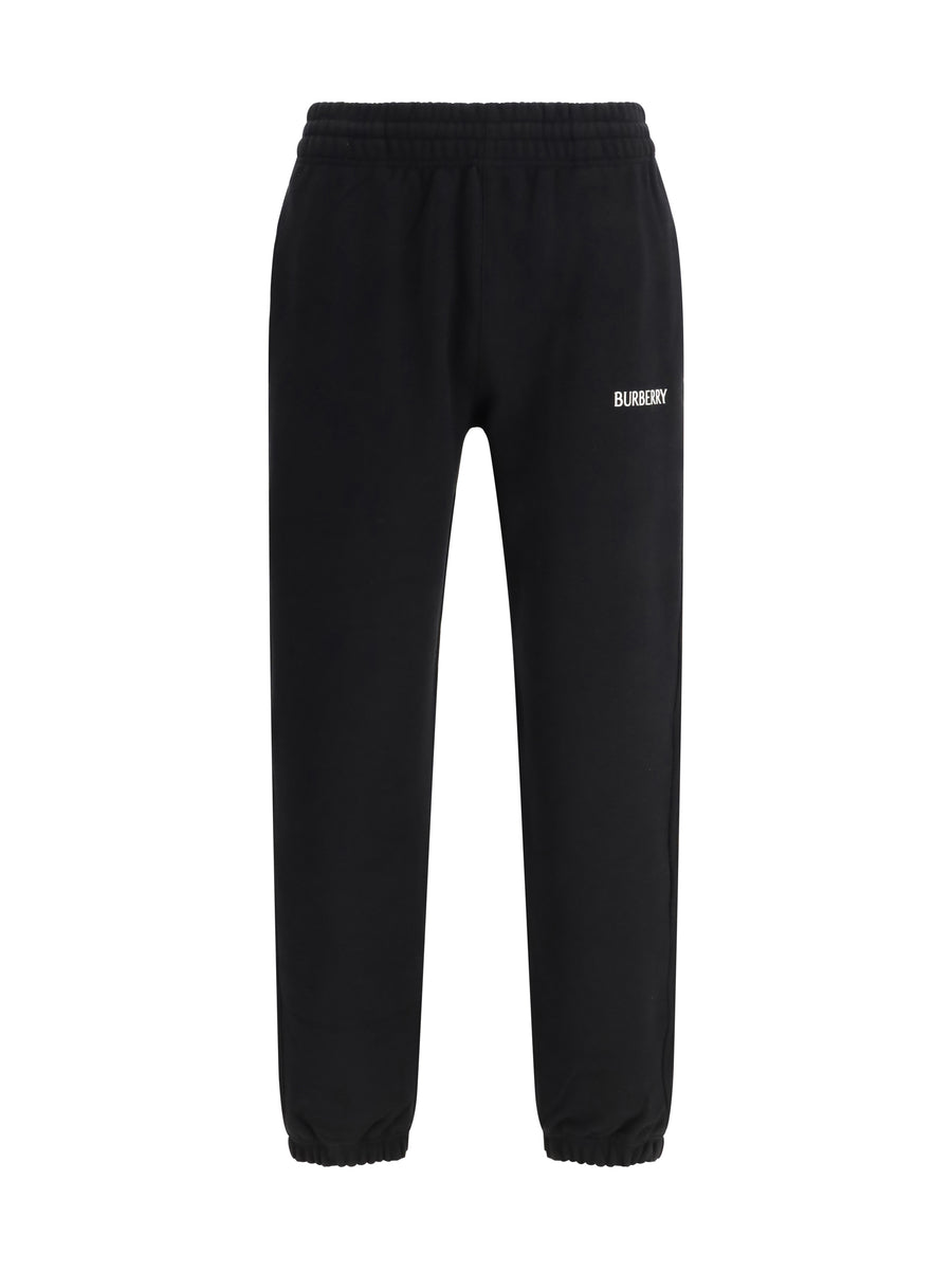 Burberry 100% cotton joggers in black