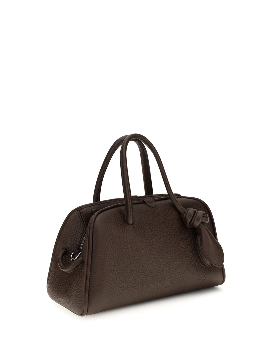 Top-Handle Bag Dark Brown Calf Leather Handbags