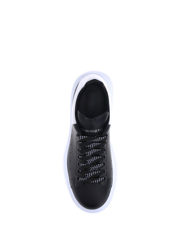 Leather Sneakers Black-White Black/white Upper: Calf Trainers