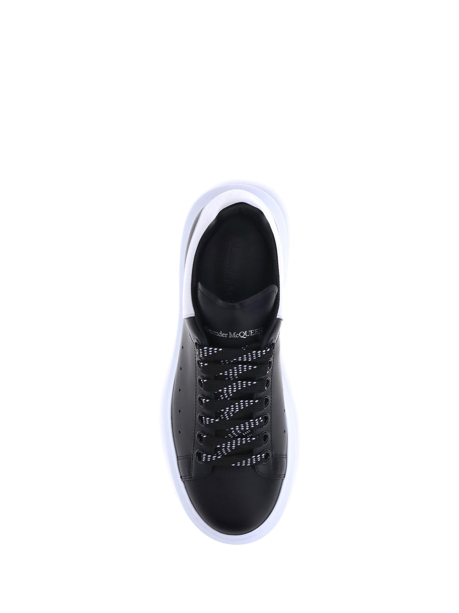 Leather Sneakers Black-White Black/white Upper: Calf Trainers