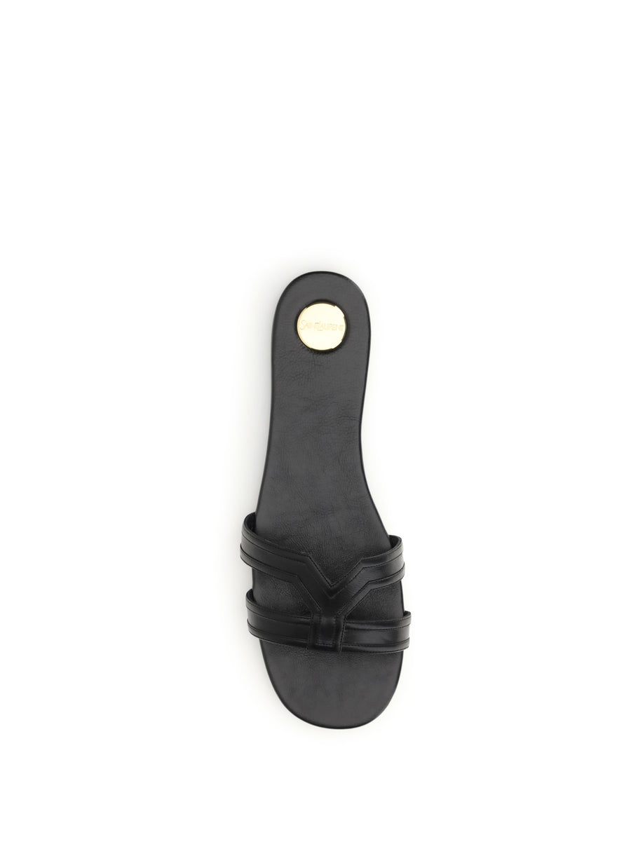 Sandals Mabrouka Black Calf Leather