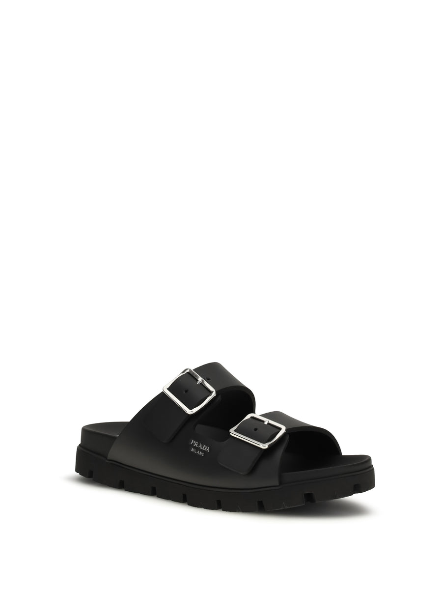 Leather Sandals Black Upper: Calf