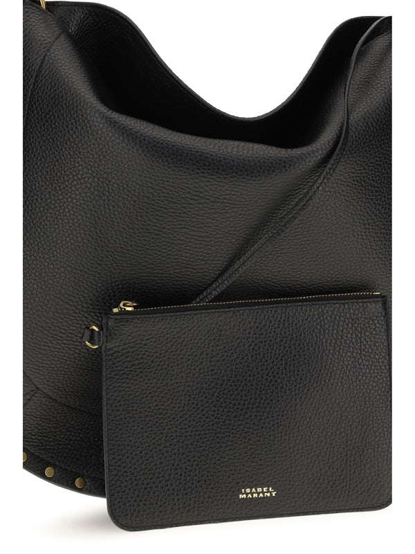 Hobo Shoulder Bag Oskan Black Calfskin Calf Leather
