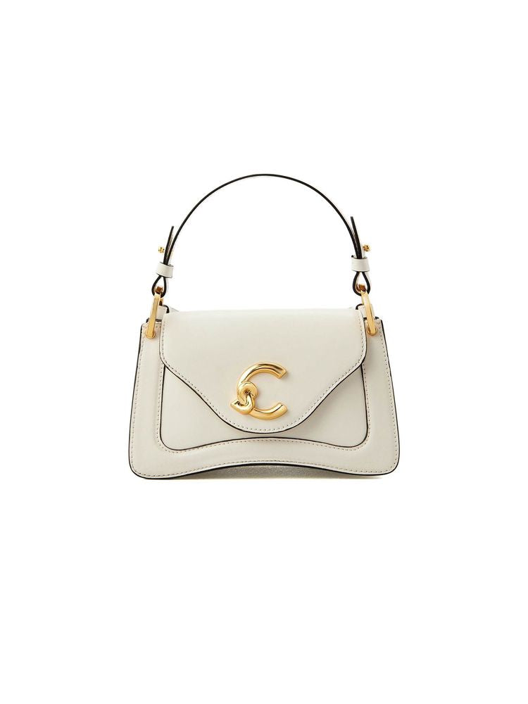 Coccinelle 100% Calf Split top handle bag in white