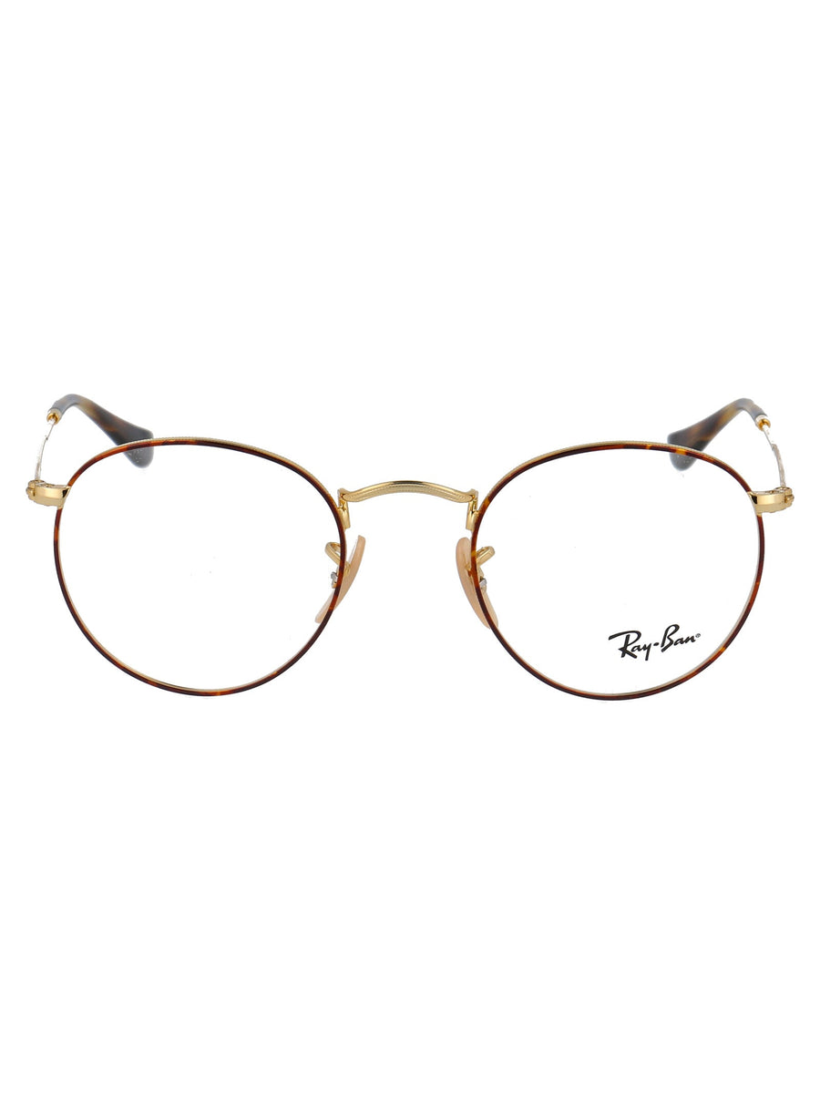 Sunglasses Round Metal Havana On Gold Glasses & Frames