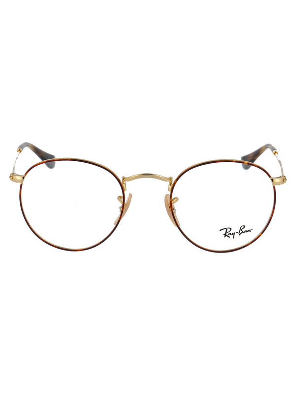 Sunglasses Round Metal Havana On Gold Glasses & Frames