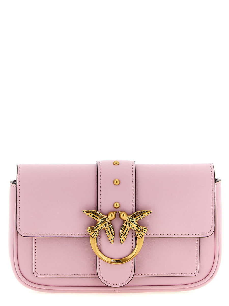 Pinko Pocket Love Crossbody Bag — Pink