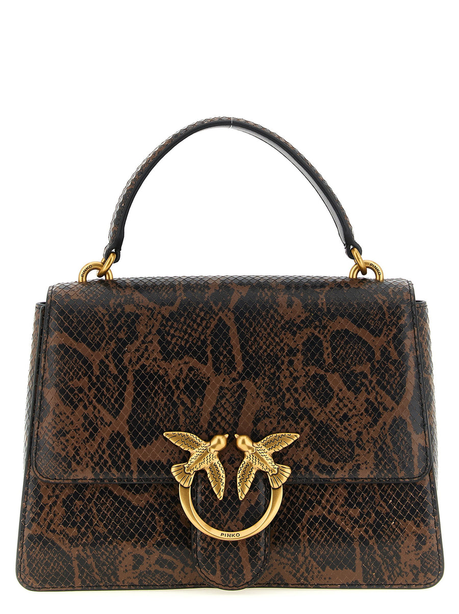 Pinko Love Top Handle Bag — brown