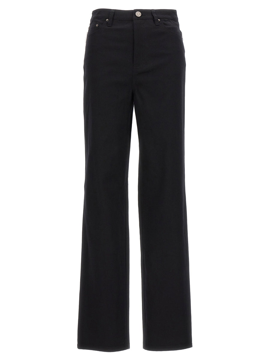 Rotate Birger Christensen High-Rise Twill Jeans — Black