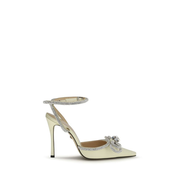 Mach & Mach Upper 100% Silk heel in yellow