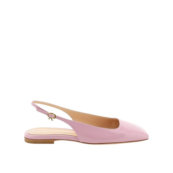Gianvito Rossi 100% calf leather; Inner: Leather; Insole: Leather; Sole: Leather slingback flat in pink