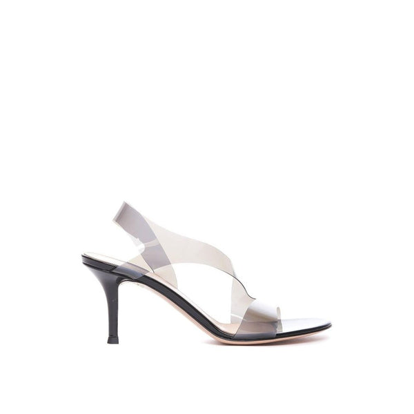 Gianvito Rossi 100% Rubber; Inner: Rubber; Insole: Leather; Sole: Leather heel sandal in black