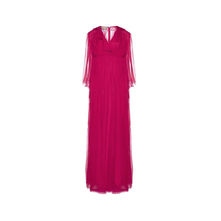 Gucci 100% Silk dress in magenta