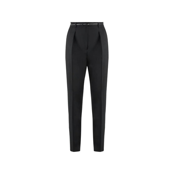 Max Mara 97% Virgin Wool trousers in black