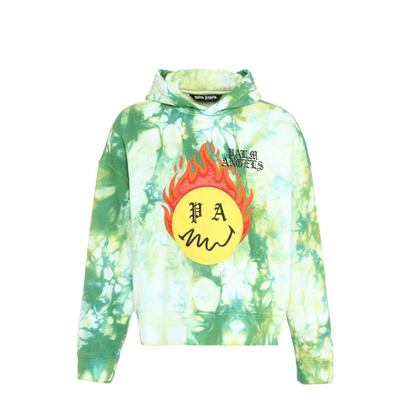 Palm Angels 100% Cotton hoodie in green