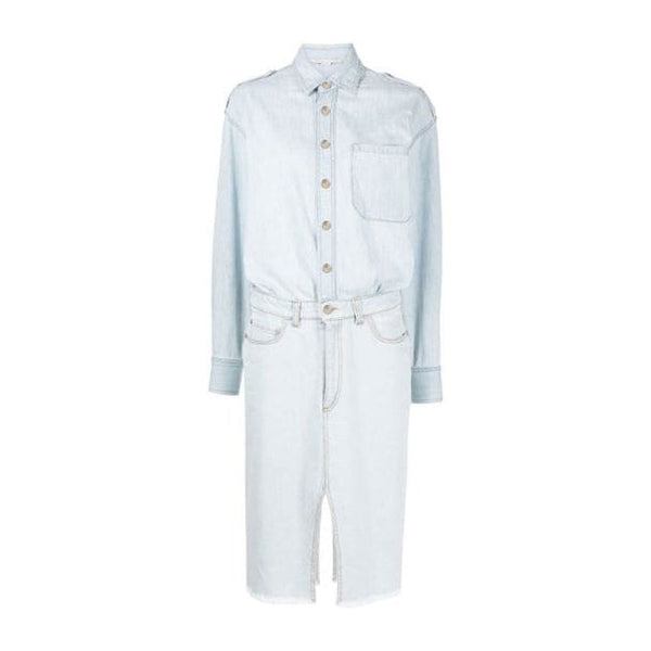 Stella McCartney 98% cotton shirt dress in blue