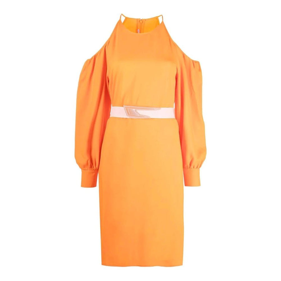 Stella McCartney 72% viscose dress in orange