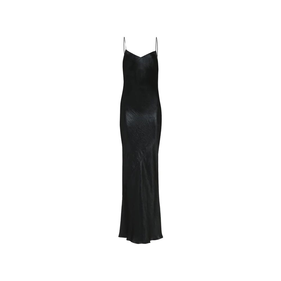 Saint Laurent 100% Acetate; Silk lining dress in black