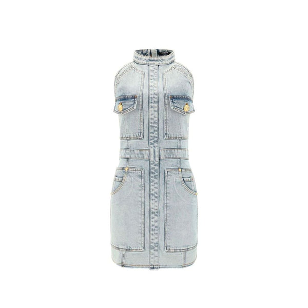 Balmain 98% cotton dress in blue