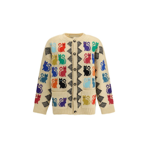 Valentino 100% Fleece Wool cardigan in multicolor