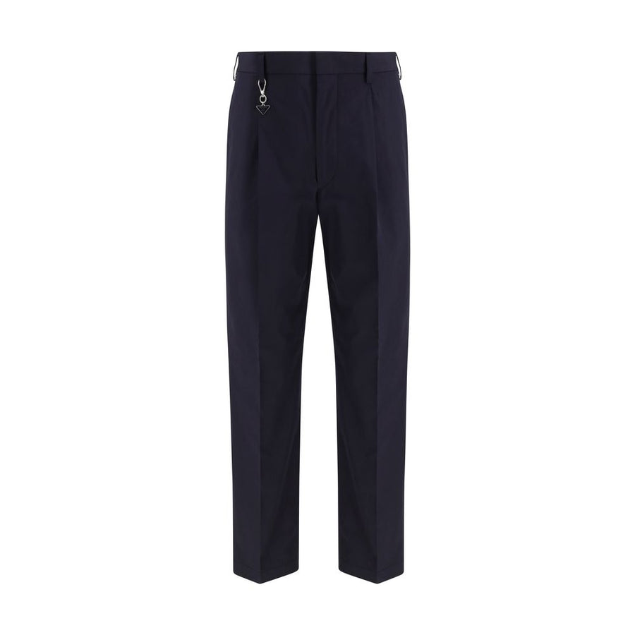 Prada 100% Cotton trousers in navy