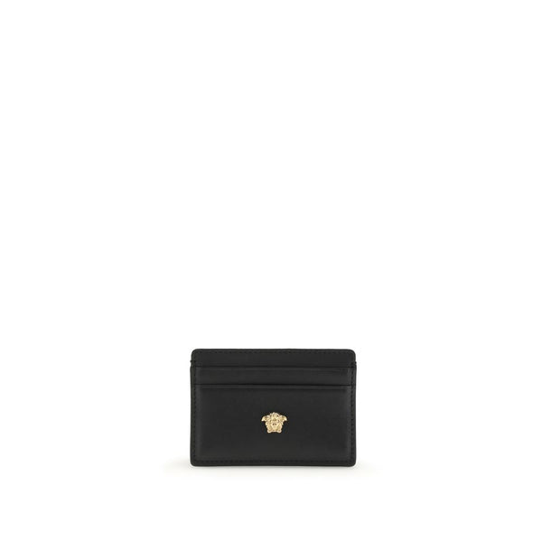 Versace 100% Calf Leather Bos Taurus card case in black