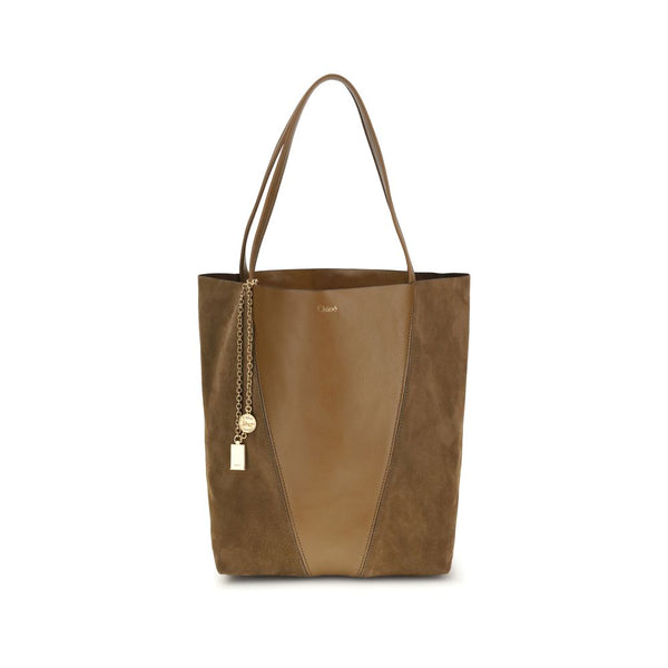 Chloé 100% Calf Leather Bos Taurus shoulder bag in beige