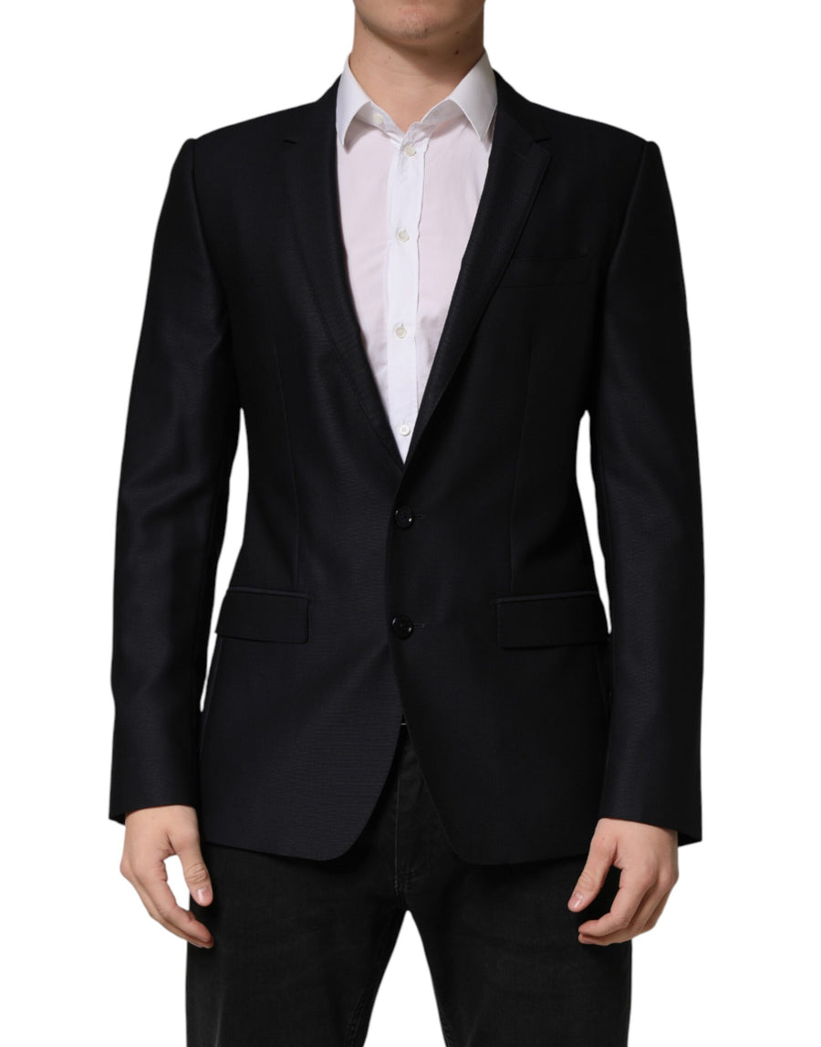 Dolce & Gabbana 100% Virgin Wool with 80% Silk 20% Viscose lining blazer in black