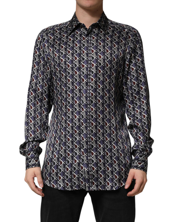 Dolce & Gabbana 100% Silk shirt in navy