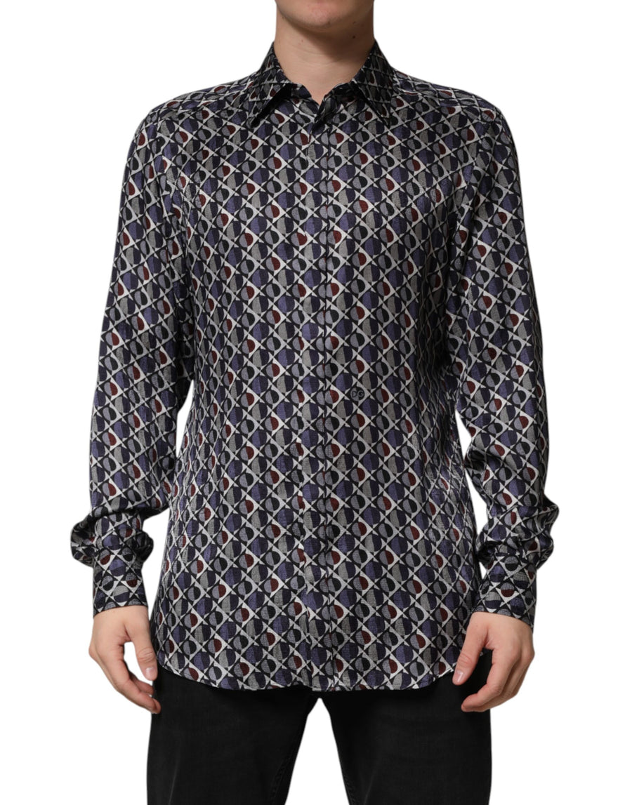 Dolce & Gabbana 100% Silk shirt in navy