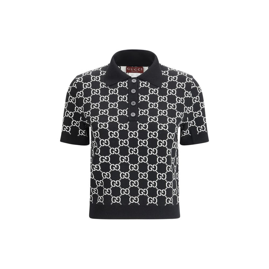 Gucci 100% Wool Ovis Aries polo in black
