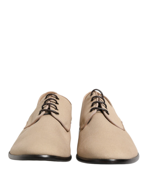 Dolce & Gabbana Canvas derby flat in beige