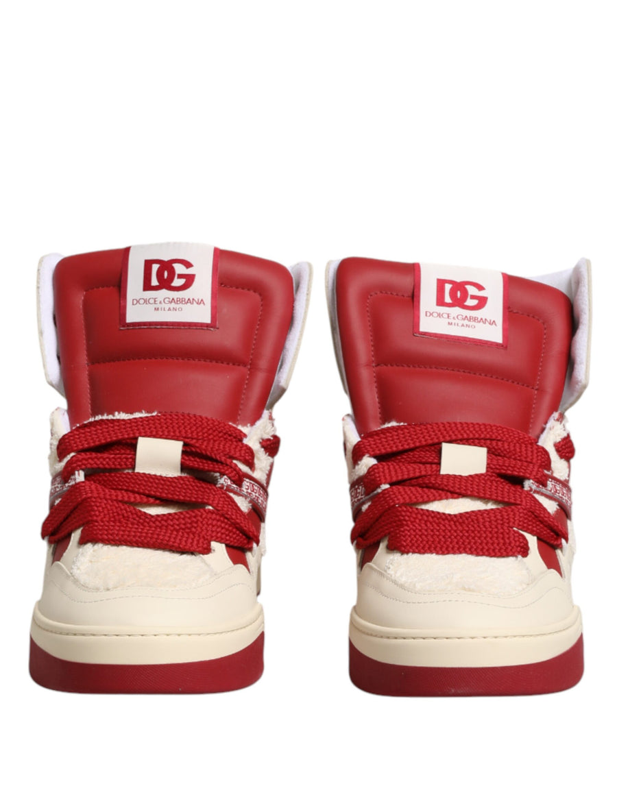 Dolce & Gabbana Leather high-top sneaker in red