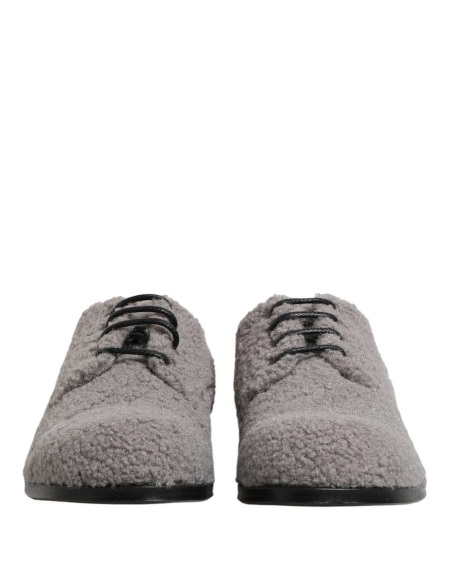 Dolce & Gabbana Leather derby shoe in gray