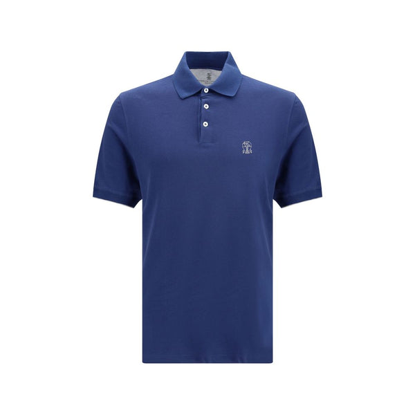Brunello Cucinelli 100% Cotton polo shirt in blue