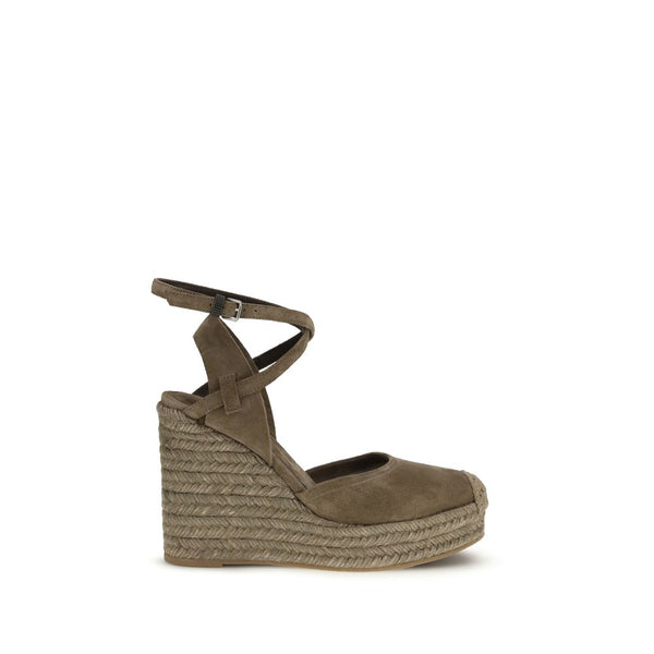 Brunello Cucinelli Upper: 100% Calf Leather Bos Taurus; Sole: 100% Rubber espadrille sandal in beige