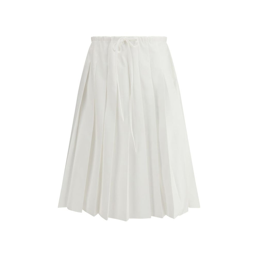 Prada 76% Cotton skirt in white