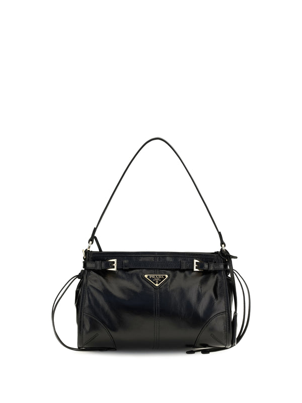 Prada 100% calf leather (Bos Taurus) shoulder bag in black