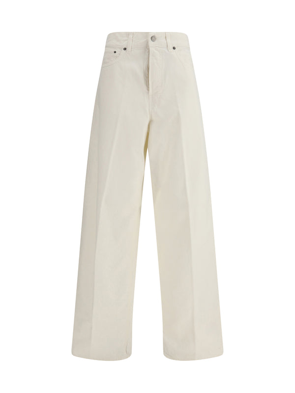Haikure 85% Cotton; 15% Linen jeans in white