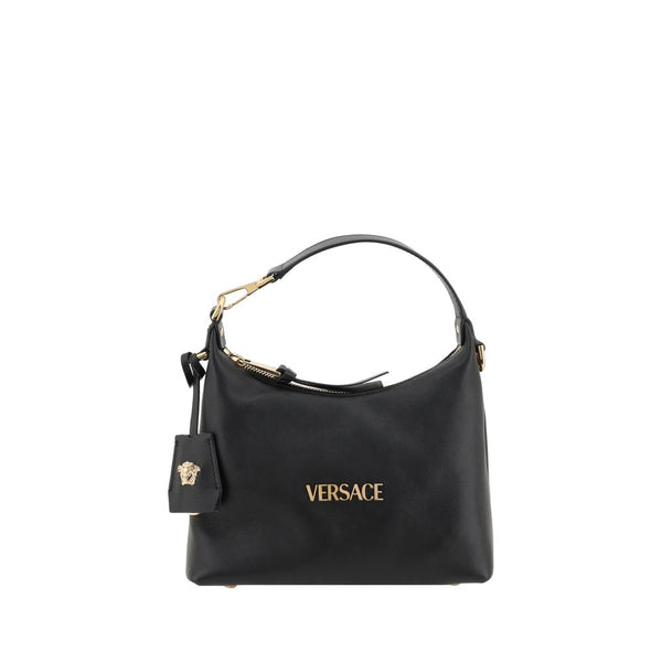 Versace 100% Calf Leather Bos Taurus hobo bag in black