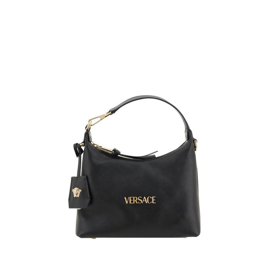 Versace 100% Calf Leather Bos Taurus hobo bag in black