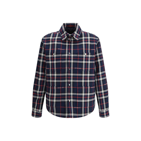 Gucci Outer 100% Cotton shirt in navy