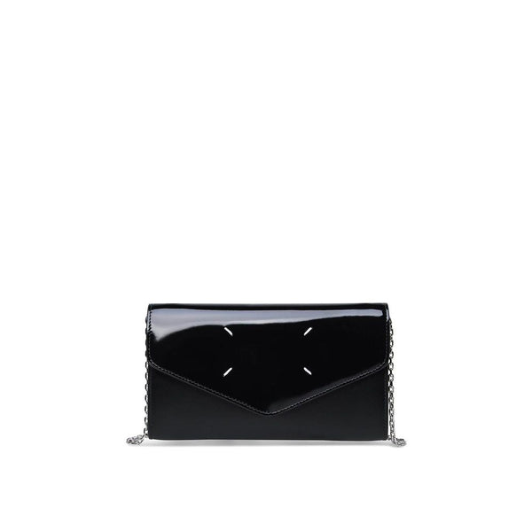 Maison Margiela 100% calf leather wallet in black