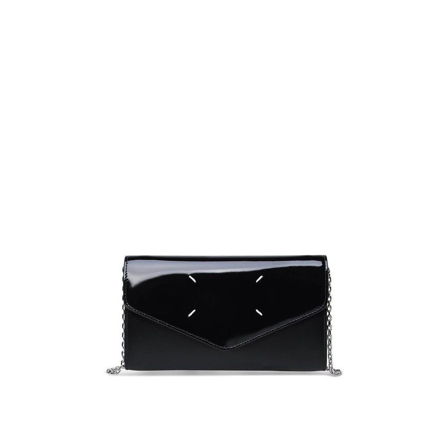Maison Margiela 100% calf leather wallet in black