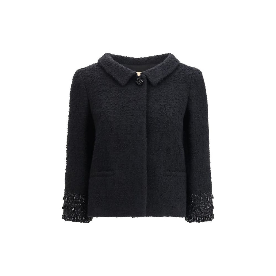 Valentino 95% Fleece Wool 5% Polyamide jacket in black