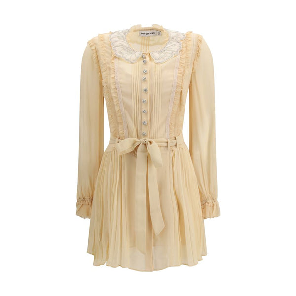 Self-Portrait 80% Viscose dress in beige