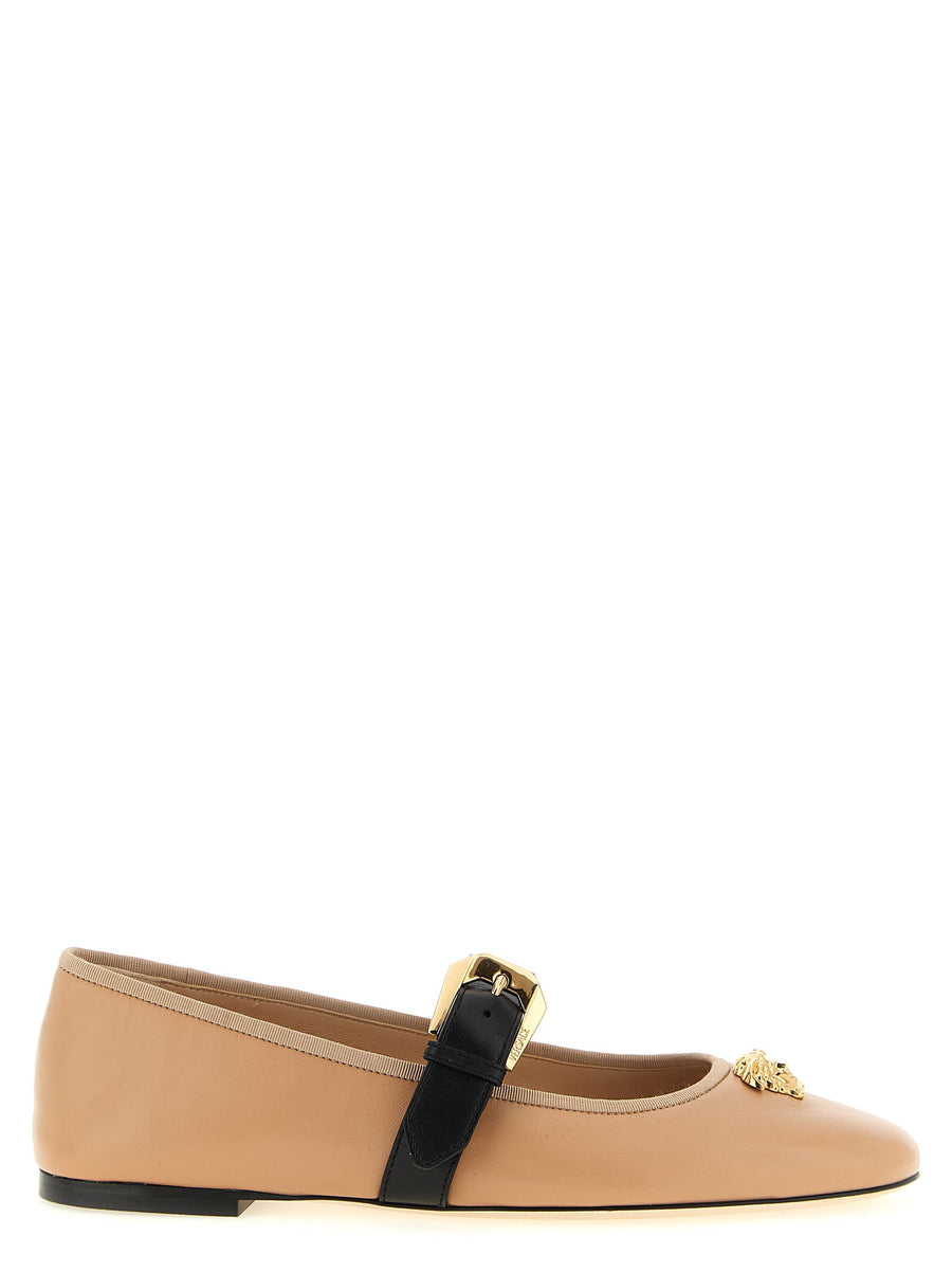 Versace La Medusa Ballet Flat — Beige