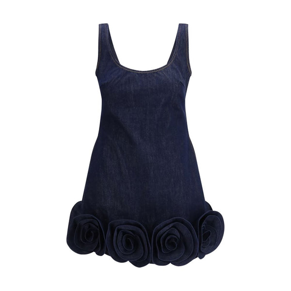 Self-Portrait 100% Cotton dress in navy