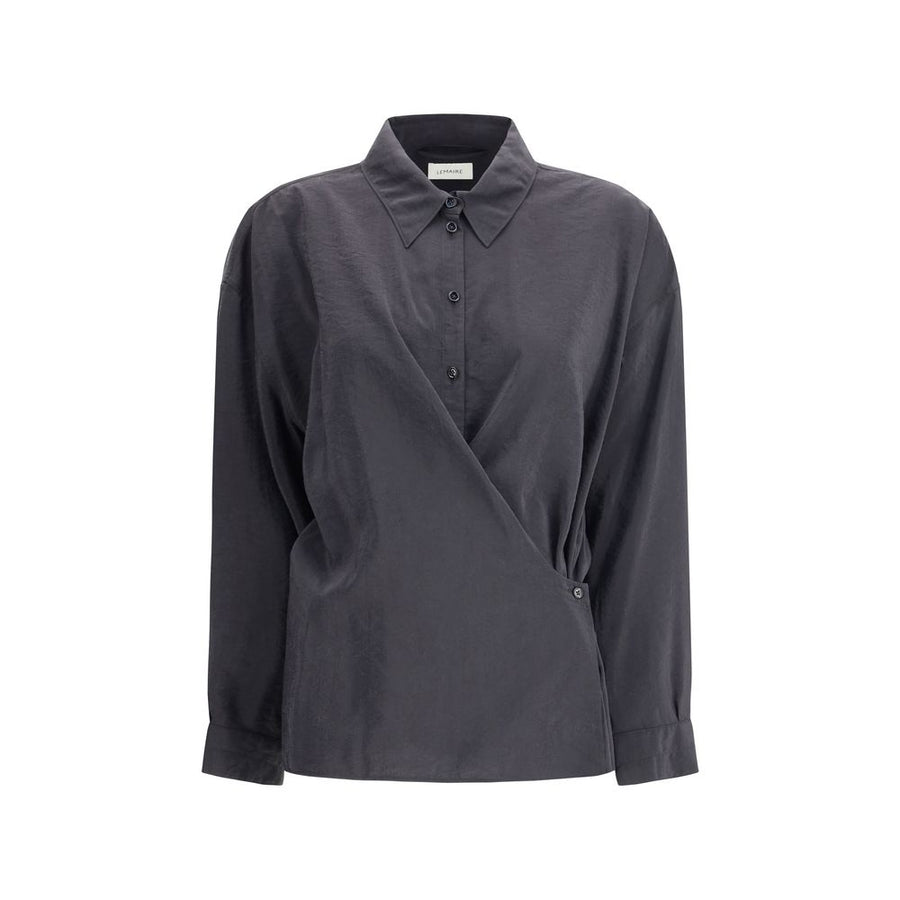 Lemaire 76% Silk 24% Polyamide shirt in black